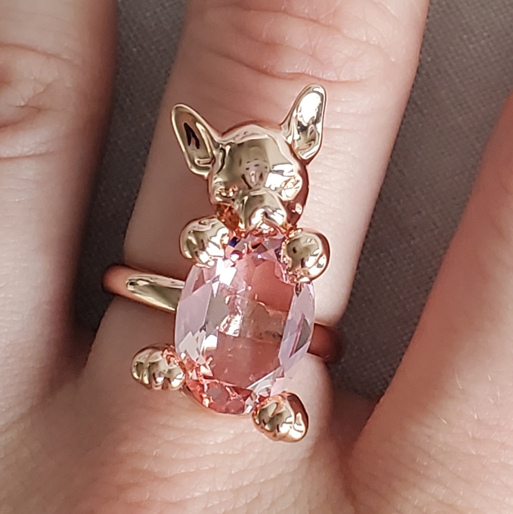 Ted Baker Ring 6.5 Rose Gold French Bulldog NWT